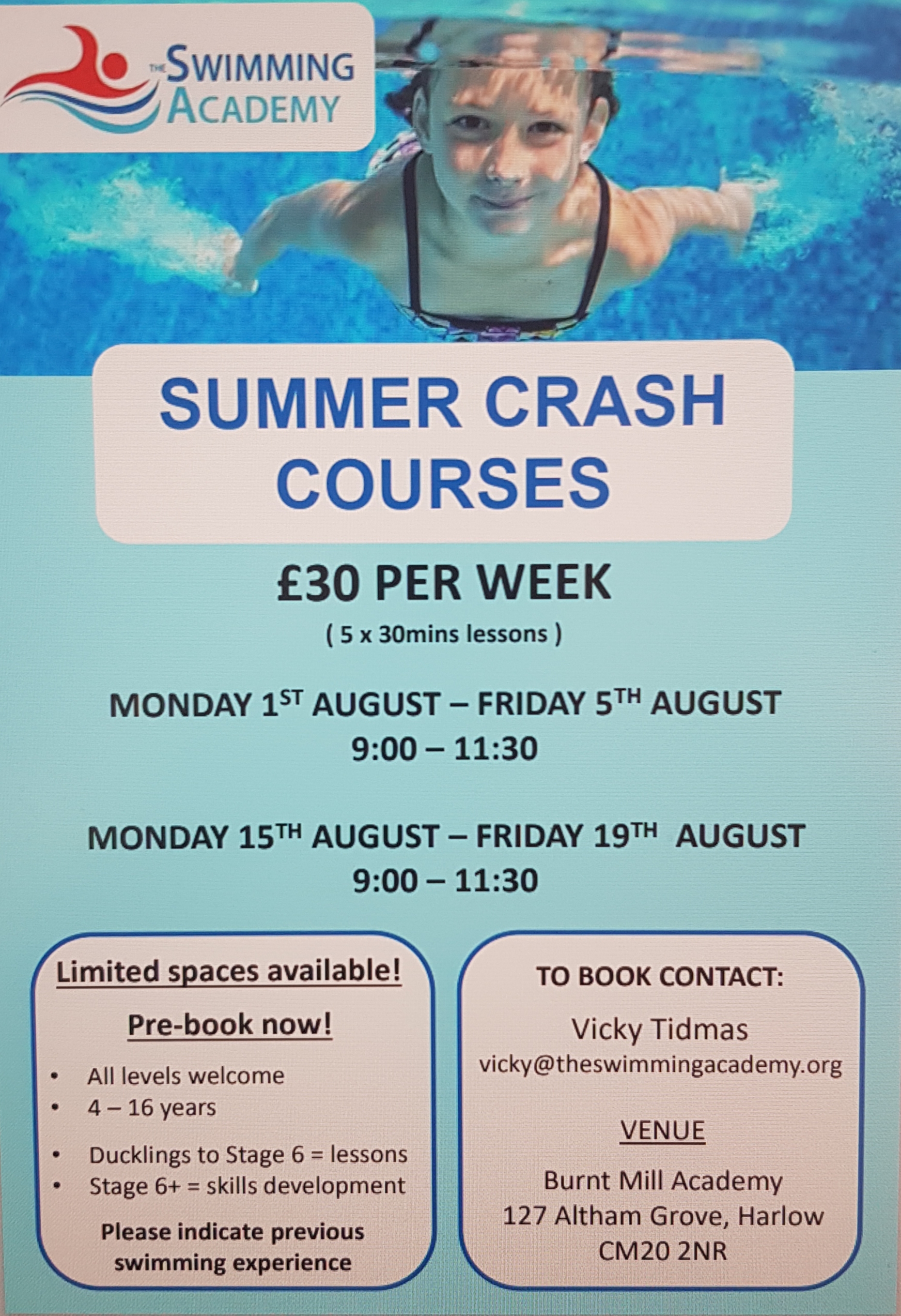 Summer Swimming Courses